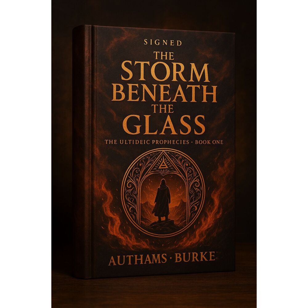 The Storm Beneath the Glass (SIGNED Hardcover) Book 1 of The Ultideic Prophecies